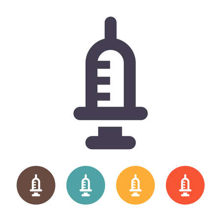 Syringe icon on white backgroundのイラスト素材