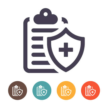 Medical insurance icon on white backgroundのイラスト素材