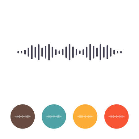 Waves of the equalizer iconのイラスト素材