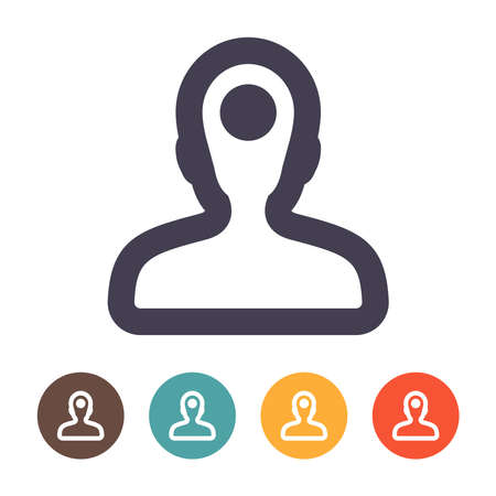 Target icon on white backgroundのイラスト素材