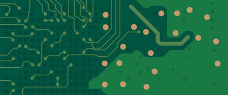 Circuit board. Motherboard. Blue technology background.