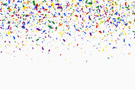Rainbow glittering confetti on a transparent background. LGBT prideのイラスト素材