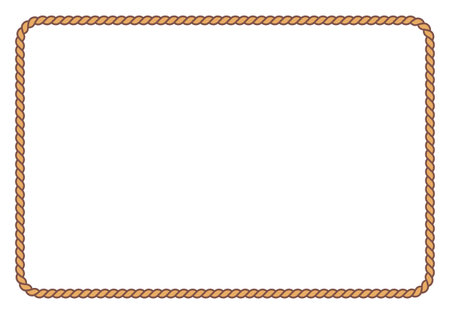 Rope frame isolated on white backgroundのイラスト素材