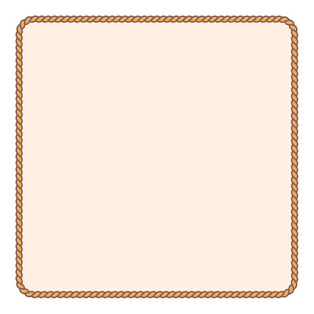 Rope frame solated on white backgroundのイラスト素材