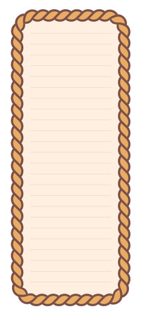 Rope frame solated on white backgroundのイラスト素材