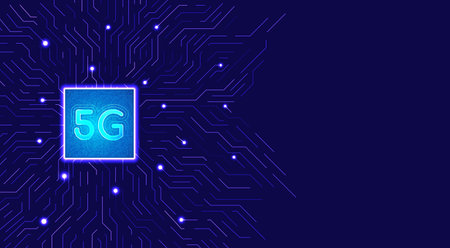 5G network wireless technology background. Global network high speed network.