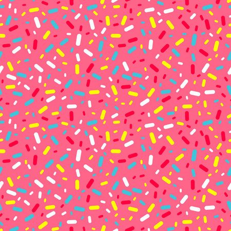 Colorful sprinkles banner background, colorful falling decorative sprinkles backgroundのイラスト素材