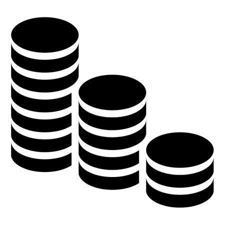 Coins icon isolated on white backgroundのイラスト素材