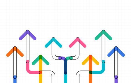 Abstract arrow direction. Business investment to success. financial data graph strategy. Technology background. High speed.のイラスト素材