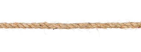 Hemp rope isolated on white backgroundの写真素材