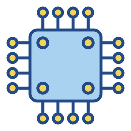 Micro chip icon isolated on white backgroundのイラスト素材