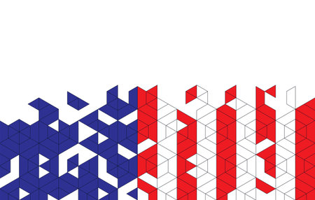 American flag. Red and Blue geometric abstract background. independence dayのイラスト素材