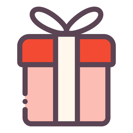 Gift box icon isolated on white backgroundのイラスト素材