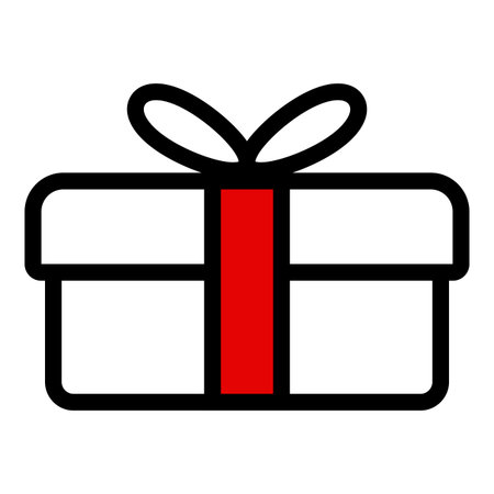 Gift box icon isolated on white backgroundのイラスト素材