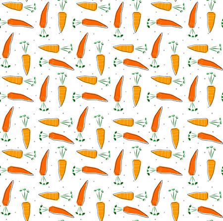 hand drawn cute carrot pattern seamless for background