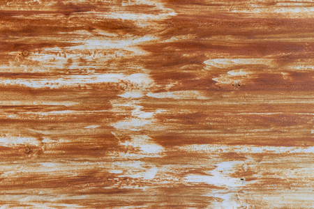 Rustic streaks stain on old metal wall for background