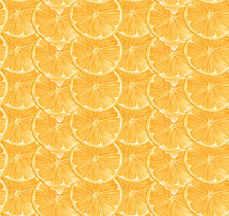 pattern seamless background Watercolor close up sliced orange fruit semi realistic hand drawing painted illustration, isolated on white backgroundの写真素材