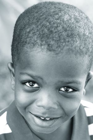 Smirking Boyの写真素材