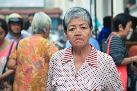 Locals going to the wet market at Penang Malaysiaのeditorial素材