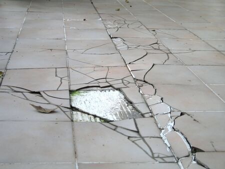 Earthquake Cracked Floorの写真素材