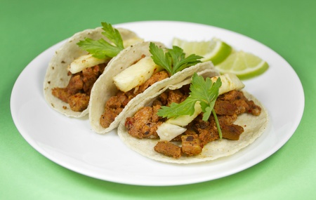 Mexican Tacos Al Pastor Style の写真素材
