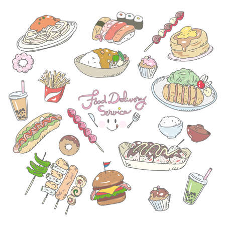 Delivery menuのイラスト素材