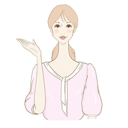 Explaining Women Naturalのイラスト素材