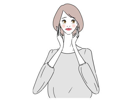 Troubled Beautiful Womanのイラスト素材