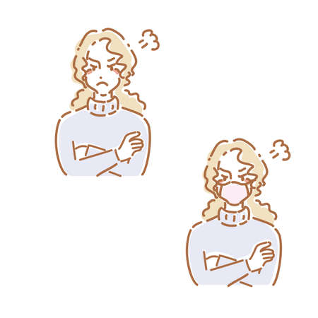 Woman in bulgeのイラスト素材