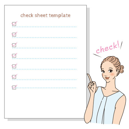 Fashionable female upper body with fluffy hairのイラスト素材