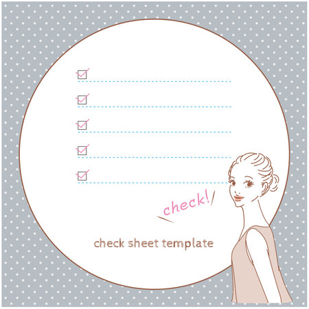 Fashionable female upper body with fluffy hairのイラスト素材