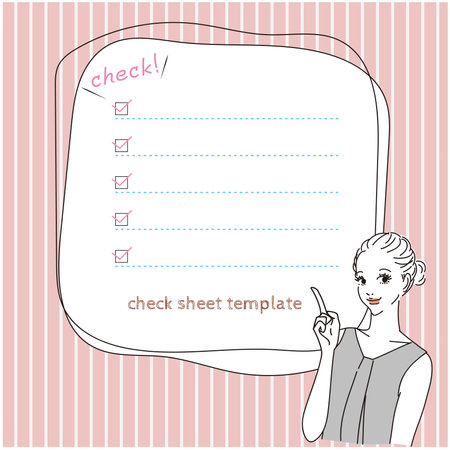 Fashionable female upper body with fluffy hairのイラスト素材