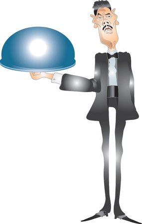 waiterのイラスト素材