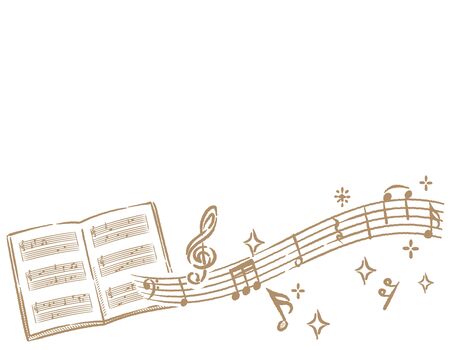 Backgroung with abstract musical notes. Vector illustration.のイラスト素材