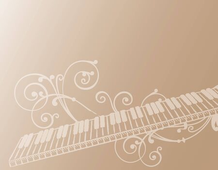 Piano themed background. Vector illustration.のイラスト素材
