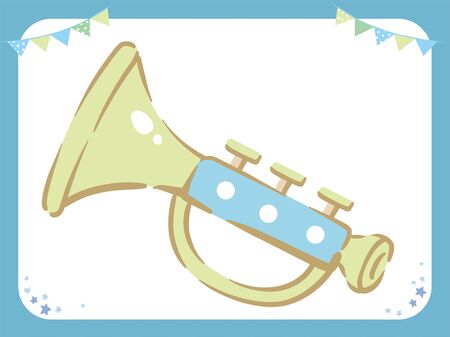 Baby toy. Trumpet. Vector illustration.