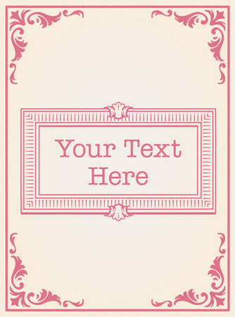 Decorative vintage frame and elements in antique rococo style. Vector illustration.のイラスト素材