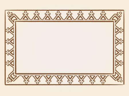 Decorative vintage frame in antique gothic style. Vector illustration.のイラスト素材