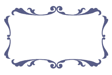 Decorative frame in vintage style isolated on a white background. Vector illustration.のイラスト素材