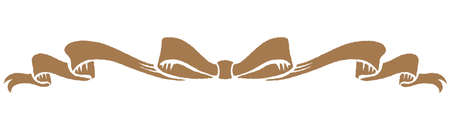 Decorative ribbon divider in vintage style. Vector illustration.のイラスト素材