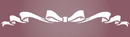 Decorative ribbon divider in vintage style. Vector illustration.のイラスト素材