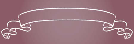 Decorative ribbon frame in vintage style. Vector illustration.のイラスト素材