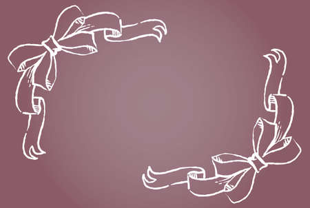 Decorative ribbon frame in vintage style. Vector illustration.のイラスト素材