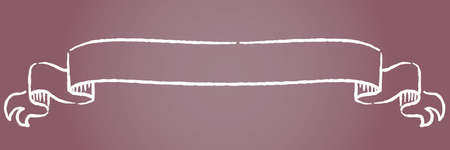 Decorative ribbon frame in vintage style. Vector illustration.のイラスト素材