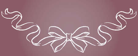 Decorative ribbon ornament in vintage style. Vector illustration.のイラスト素材