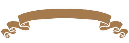 Decorative ribbon frame in vintage style. Vector illustration.のイラスト素材