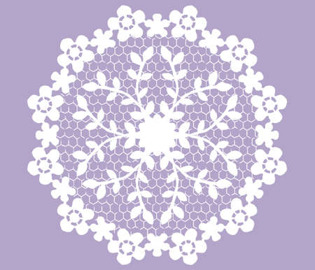 Vintage lace round ornament. Vector illustration.のイラスト素材