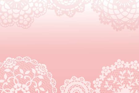 Vintage lace doily background. Vector illustration.のイラスト素材