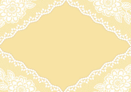 Frame with floral laces. Vector illustration.のイラスト素材