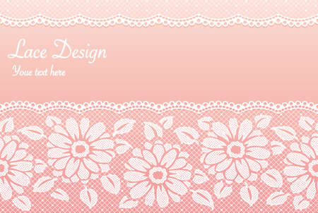 Template frame with floral laces. Vector illustration.のイラスト素材
